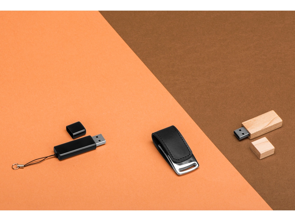 Флеш-карта USB 2.0 16 Gb с магнитным замком Vigo, черный/серебристый, черный, серебристый