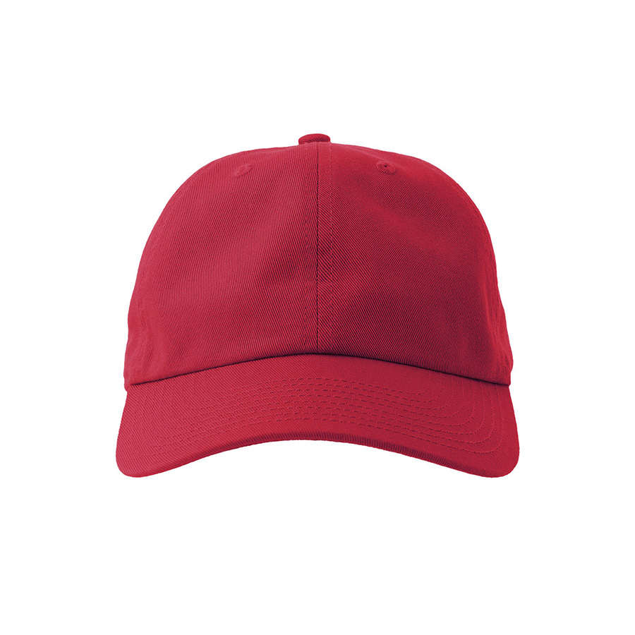 Бейсболка "DAD HAT-S", 6 клиньев, металлическая застежка, красный, 100% хлопок, 270 г/м2