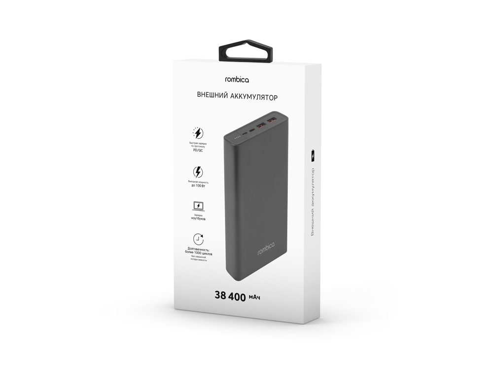 Внешний аккумулятор для ноутбуков NEO PRO-400С, 38400 mAh (серебристый металлик)