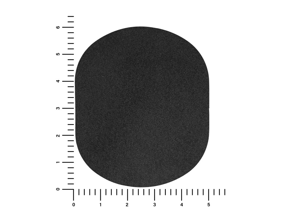 ПАТЧ ОВАЛ nubuk (чёрный) 6,0 х 5,0 см, черный