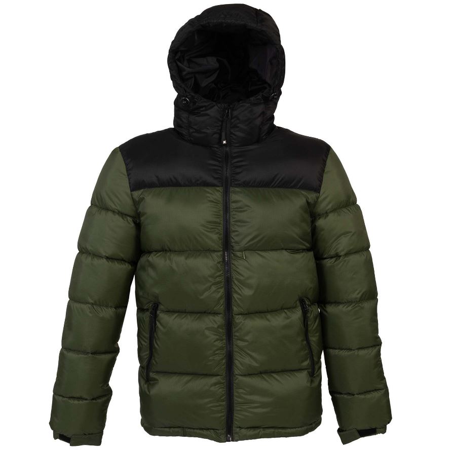 Куртка мужская "SIBERIA", тёмно-зелёный, чёрный, 2XL, 100% нейлон 40г/м2, наполнитель: 100% полиэстер, 530 г/м2