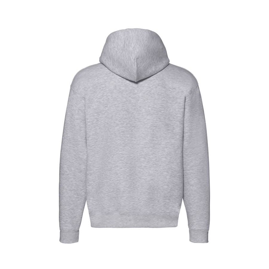 Толстовка мужская "PREMIUM HOODED SWEAT JACKET", серый меланж, 70% х/б, 30% п/э, 260 г/м2