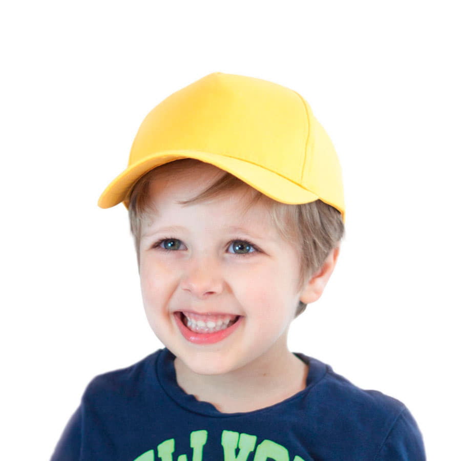 Бейсболка детская "KID START FIVE", 5 клиньев, застежка на липучке, черный,100% хлопок,160 г/м2