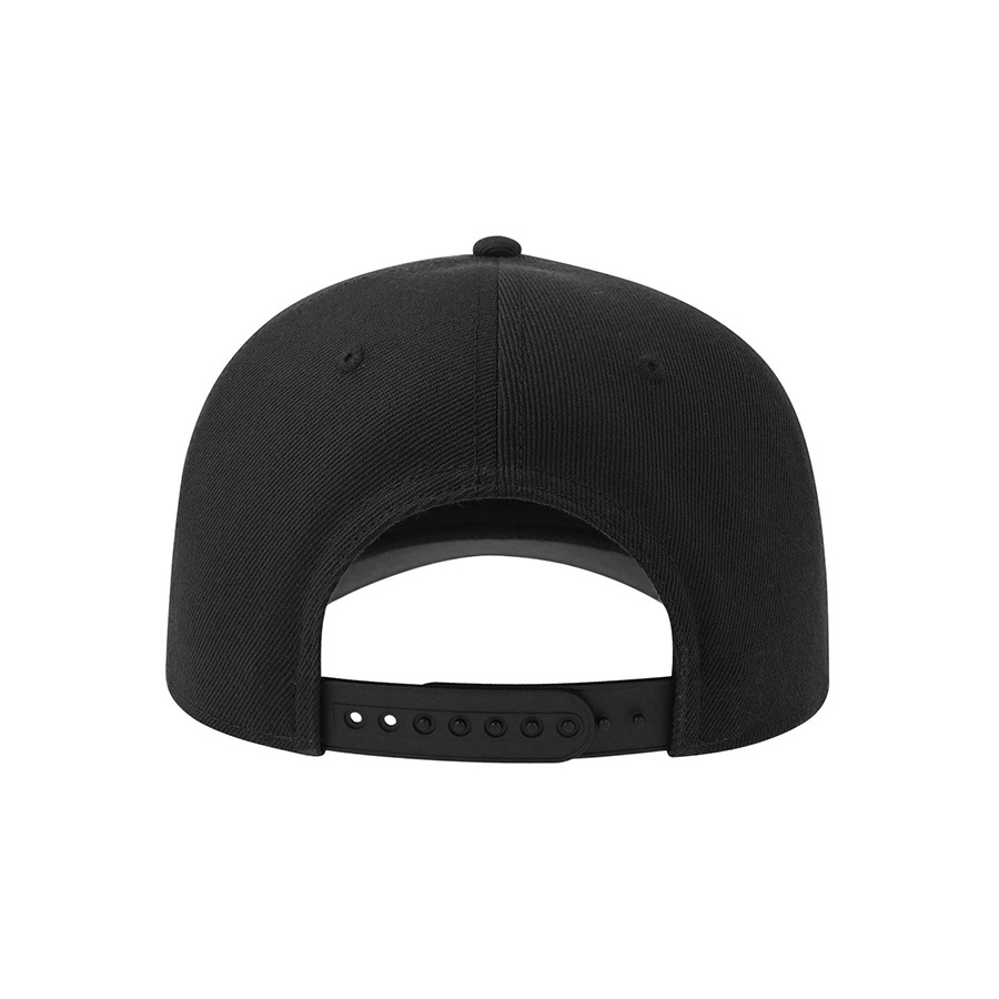 Бейсболка BEAT-S, 6 клиньев, пластиковая застежка, чёрный, 100% переработанный полиэстер, 300 г/м2
