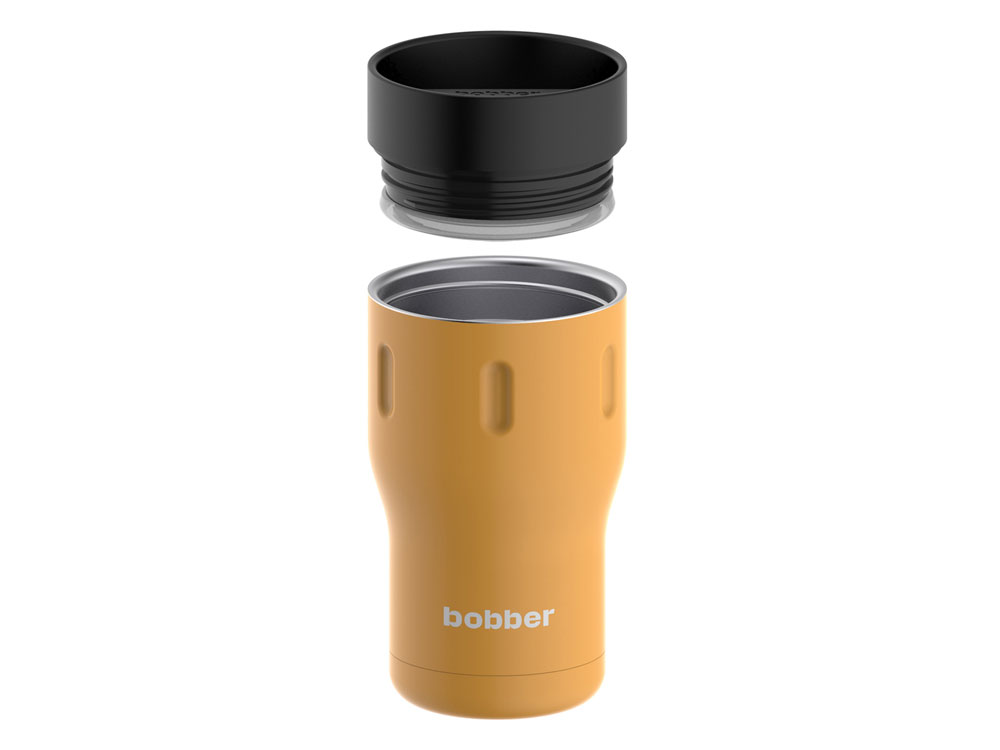 Термос питьевой, вакуумный, бытовой, тм bobber. Объем 0,35 литра. Артикул Tumbler-350 Ginger Tonic, оранжевый