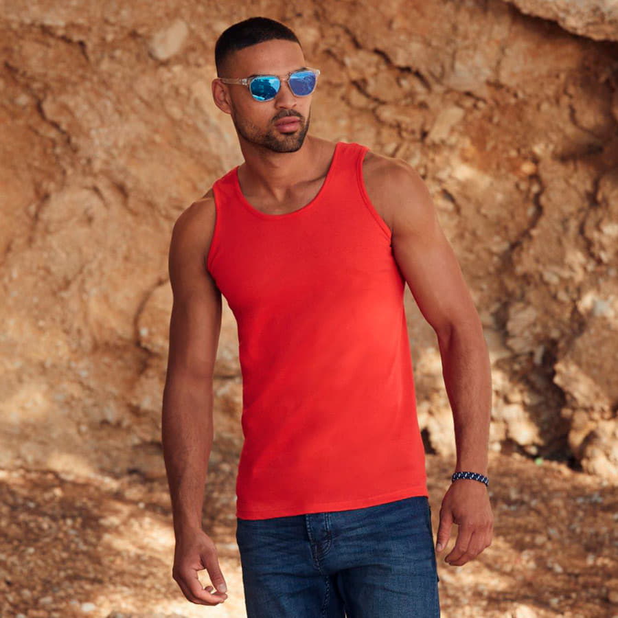 Майка мужская "Athletic Vest", белый, 100% х/б, 160 г/м2