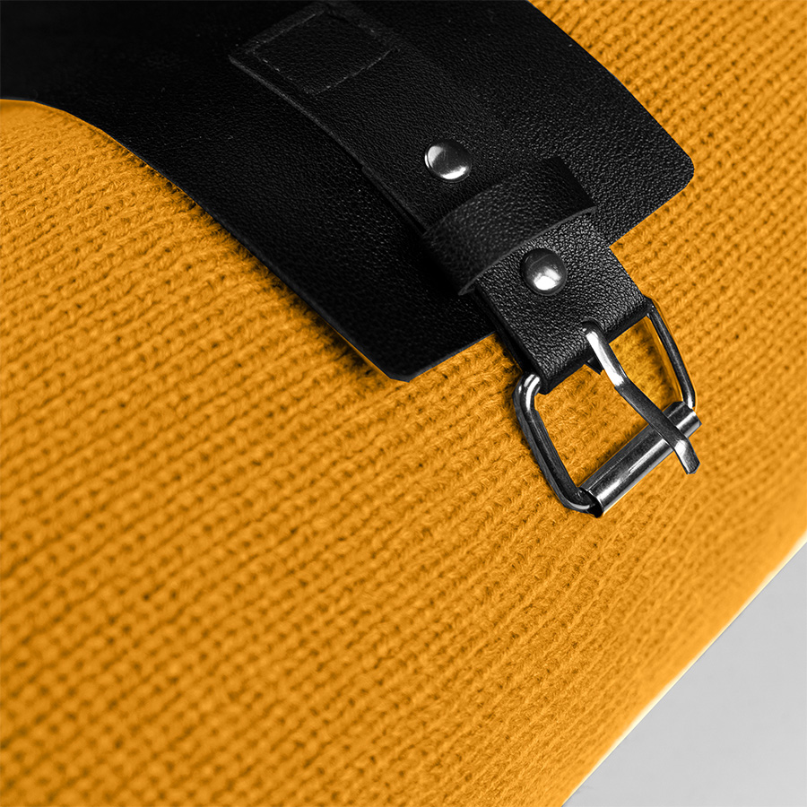 Плед "Belt"; жёлтый; 130 х 180 см; 100% акрил, с поясом