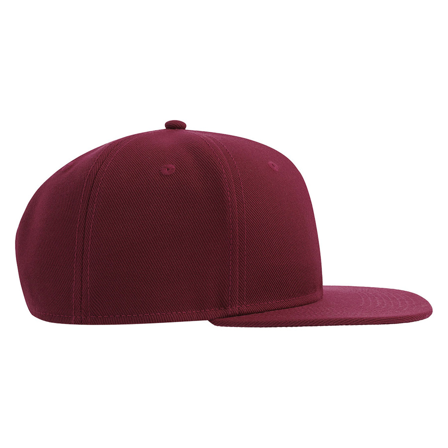 Бейсболка "SNAP BACK-S", 6 клиньев, пластик. застежка, т.красный, 100% перераб. полиэстер, 300 гр/м2