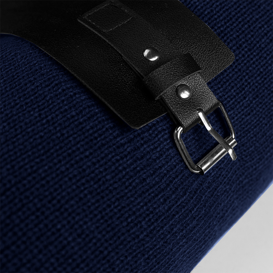 Плед  "Belt"; т.синий; 130 х 180 см; 100% акрил, с поясом