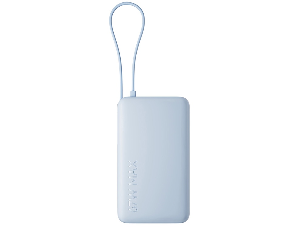 Внешний аккумулятор со встроенным кабелем Xiaomi 67W Power Bank 10000 (Integrated Cable) Ice Blue, голубой