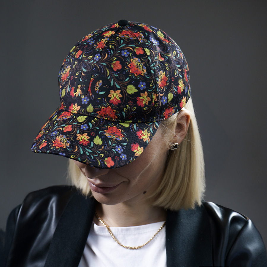 Образец бейсболка CUSTOM MERCH, 5 клиньев, сублимационная печать на ткани, 100% полиэстер, 250 г/м2