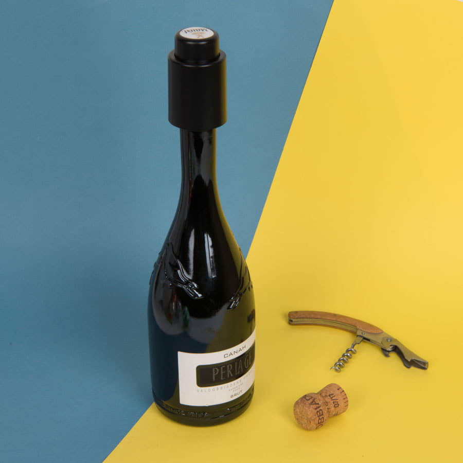 Вакуумная пробка для вина WINERY, 4,5х7 см, пластик,черный