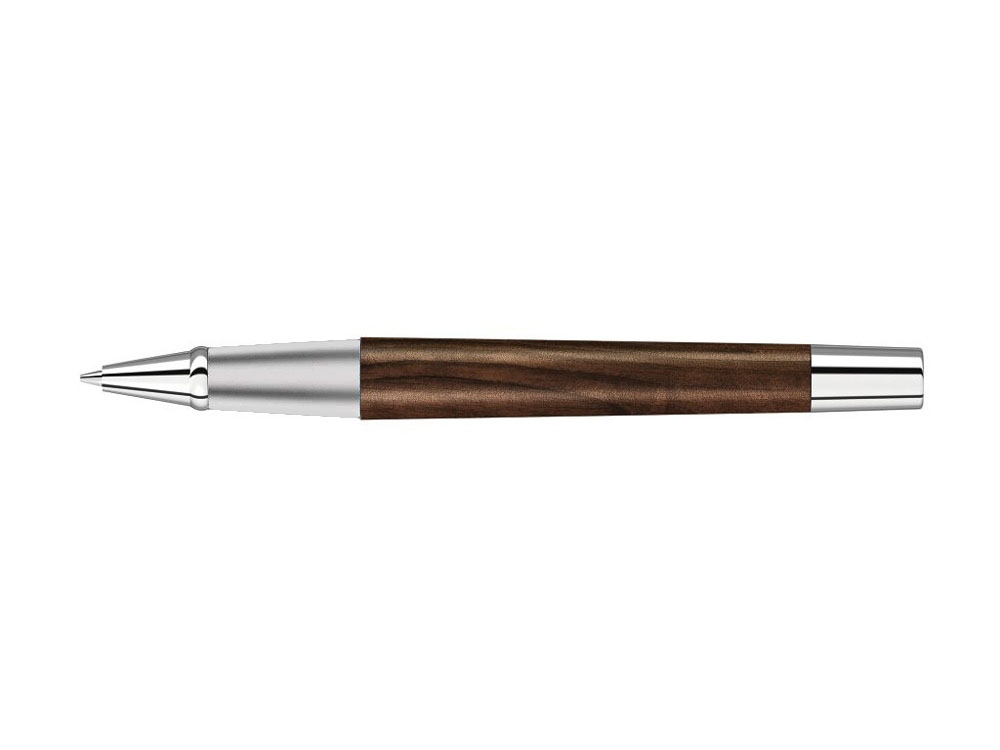 Ручка роллер TITAN WOOD R, синий, 0.7 мм, коричневый/серебряный