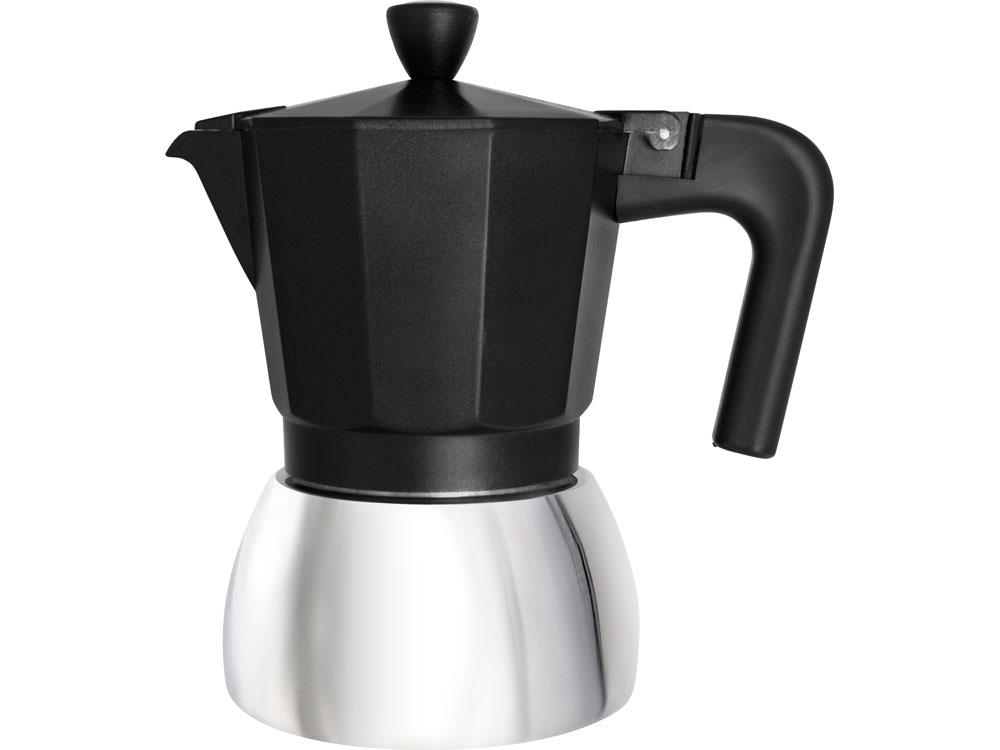 Гейзерная кофеварка Arabica, 300 мл (черный, серебристый)