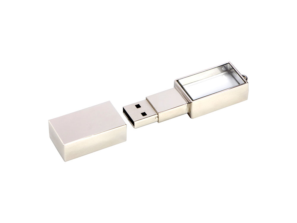 USB-флешка на 512 Mb, серебро, серебристый
