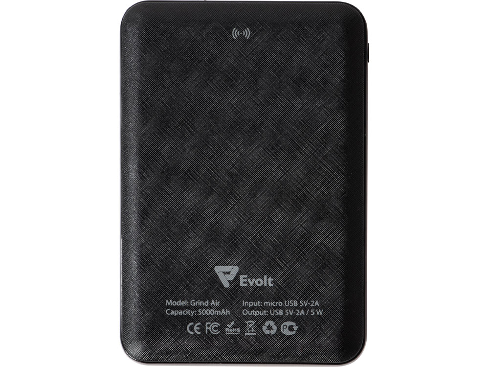 Беспроводной внешний аккумулятор Grind Air v. 2, 5000 mAh (черный)