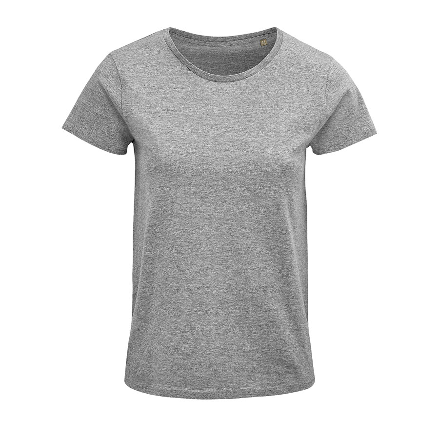 Футболка женская "CRUSADER WOMEN", серый меланж, 2XL, 100% органический хлопок, 150 г/м2