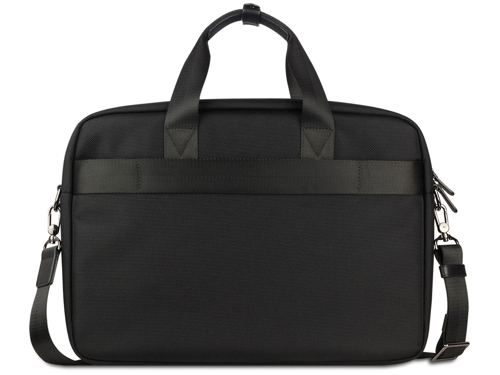Портфель мужской BUGATTI НЕРО | NERO 15'', чёрный, нейлон 1680D/кожа, 42х10х30 см