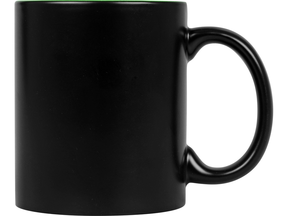 Кружка с покрытием для гравировки Subcolor BLK, черный/зеленое яблоко, черный, зеленое яблоко