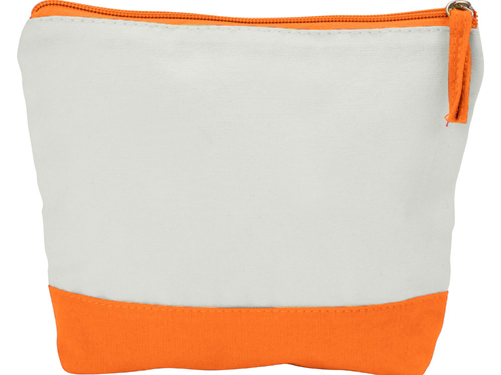 Косметичка хлопковая Cotton, оранжевый, белый, оранжевый