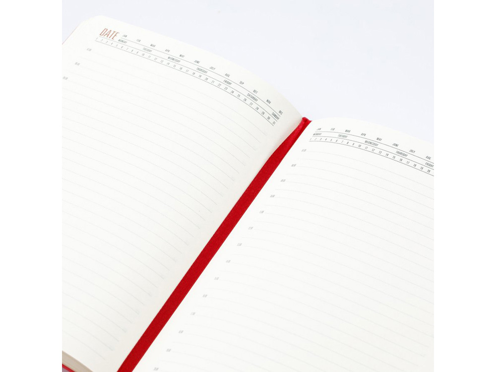 Ежедневник недатированный  А5 LONDON красный/темно-серый, красный, темно-серый