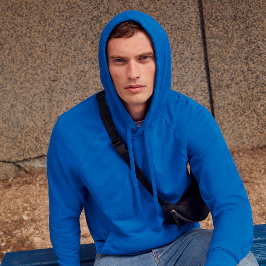 Толстовка мужская "LIGHTWEIGHT", красный, 80% хлопок, 20% полиэстер, 240 г/м2