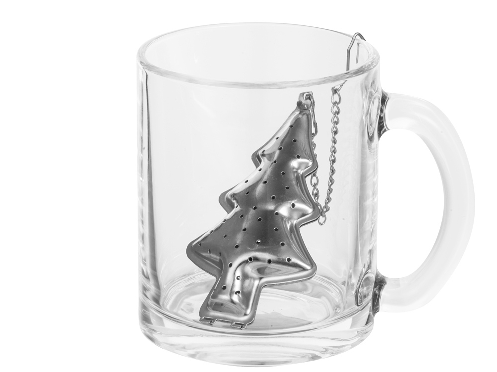 Набор Tea: кружка и ситечко для чая (прозрачный, серебристый)