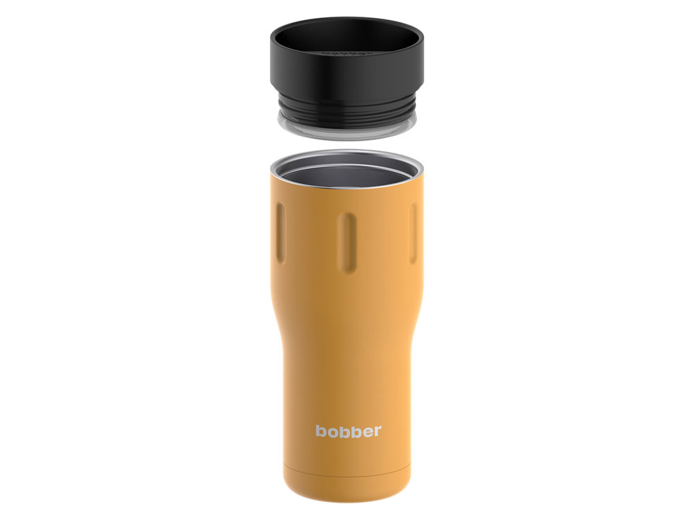 Термос питьевой, вакуумный, бытовой, тм bobber. Объем 0,47 литра. Артикул Tumbler-470 Ginger Tonic, оранжевый