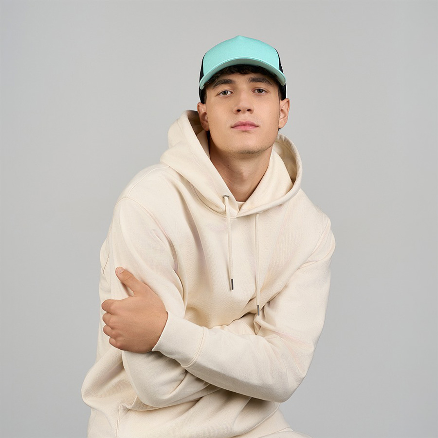 Бейсболка RAPPER COTTON-S, п. заст, 5 клин, чёрный, 100% хлопок/100% полиэстер, 280 г/м2