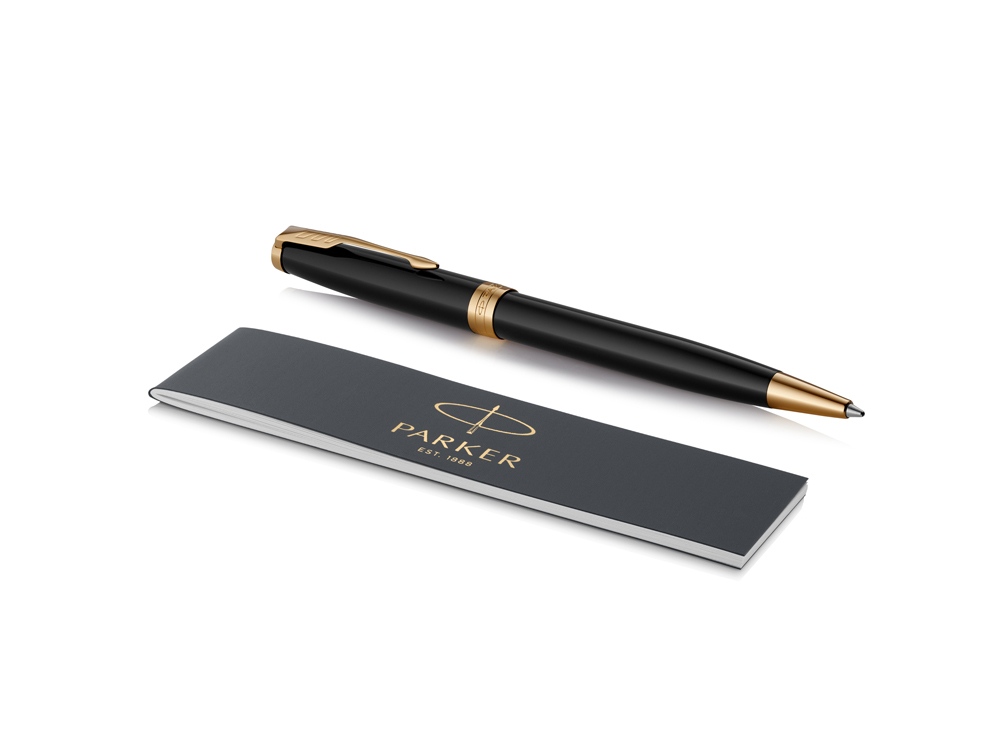Ручка шариковая Parker Sonnet Core Black Lacquer GT, черный/золотистый, черный, золотистый