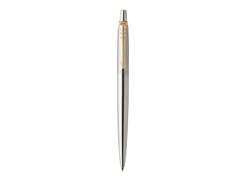 Шариковая ручка Parker Jotter Essential, St. Steel GT, стержень: Mblue, серебристый, золотистый