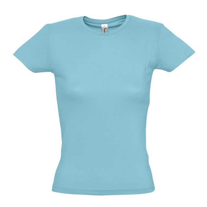 Футболка женская MISS, бирюзовый, 100% хлопок, 150 г/м2