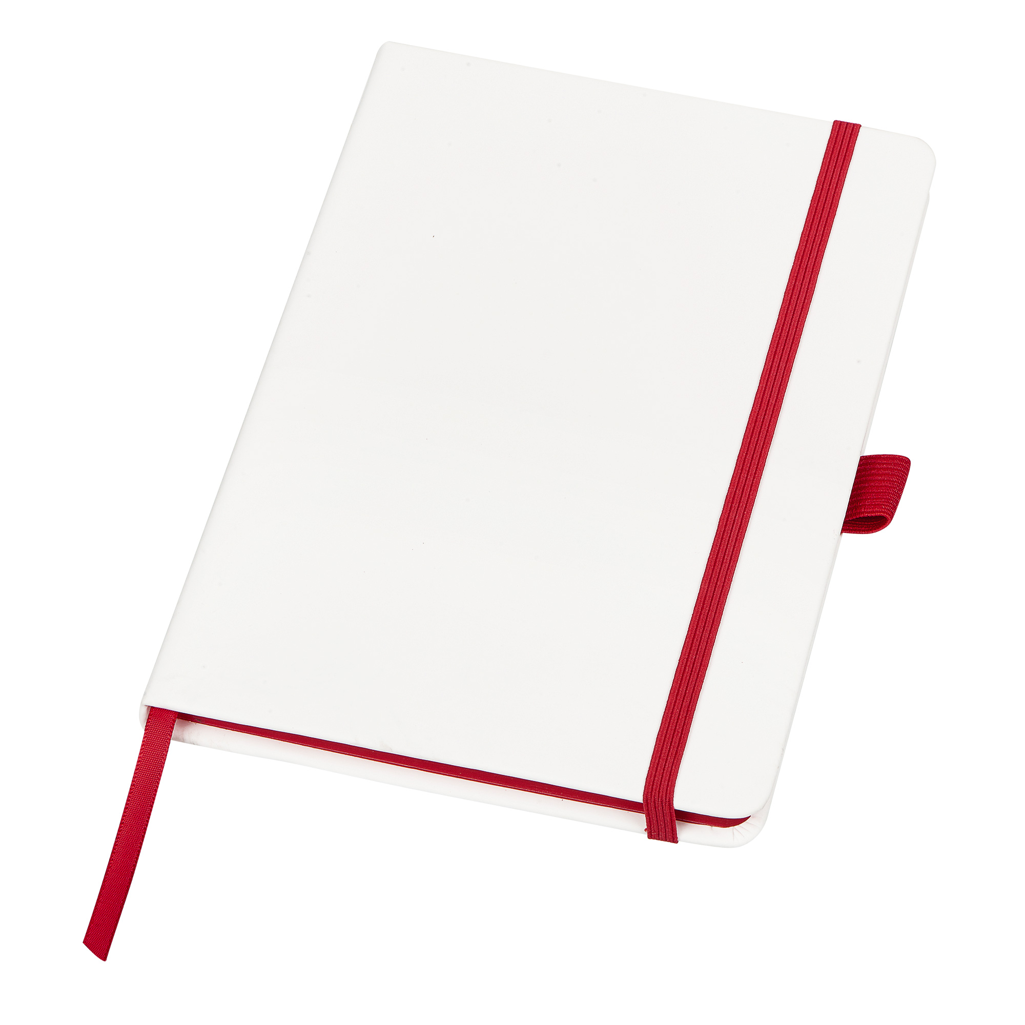Блокнот ColorNote White, твердая обложка A5, 80 листов, белый с красным, белый, красный, красный