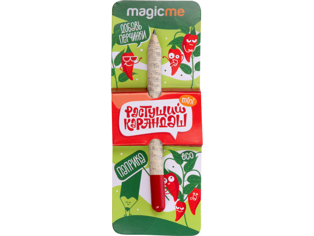 Растущий карандаш mini Magicme (1шт) - Паприка, серый, красный