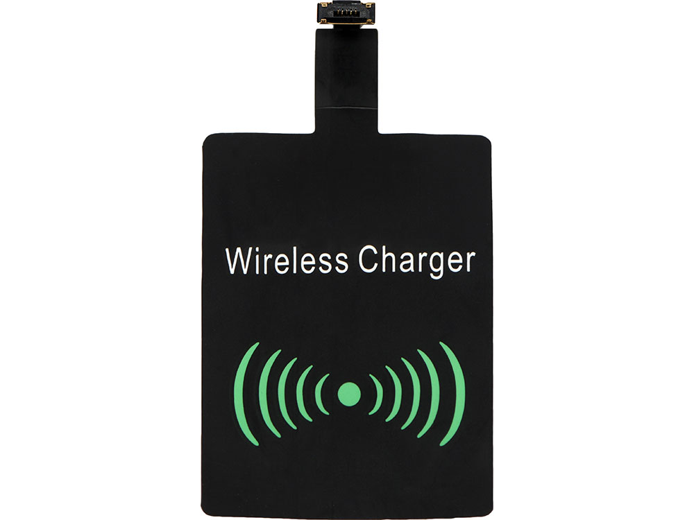 Приёмник Qi для беспроводной зарядки телефона, Micro USB (черный)
