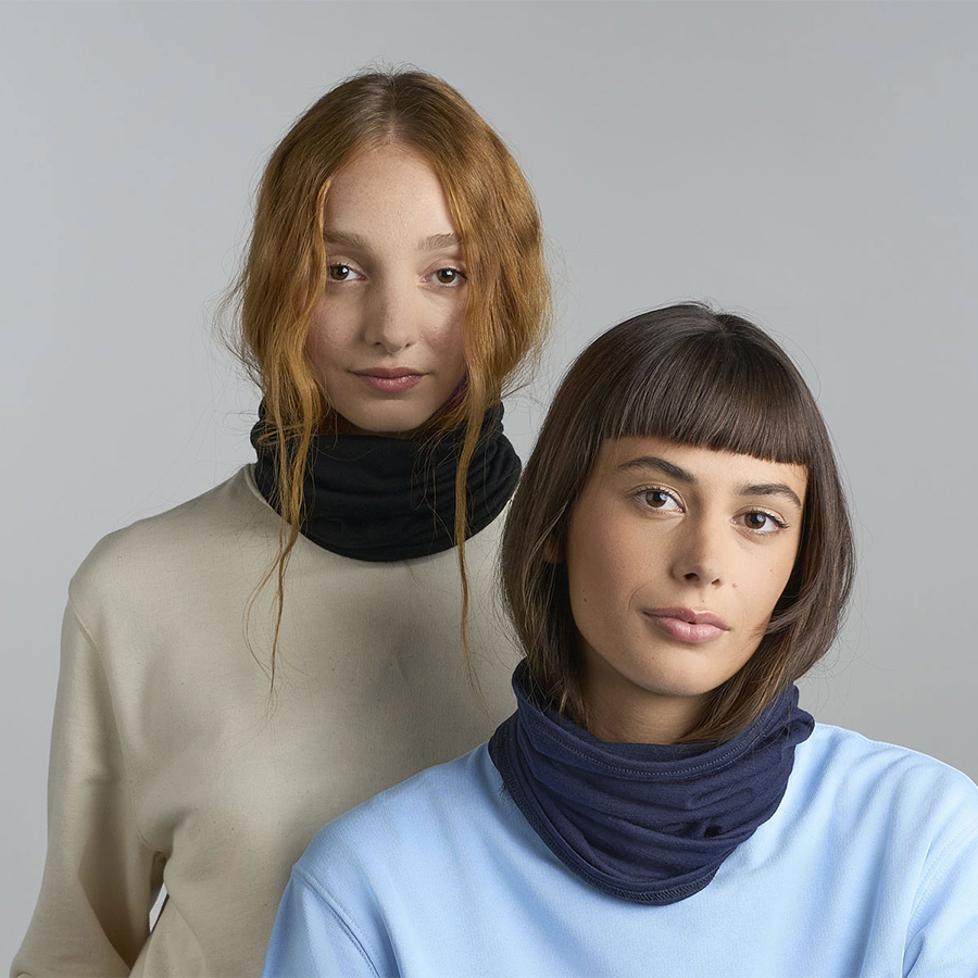 Шарф-бафф "NANTAI", тёмно-синий, 100% шерсть, 150 г/м2