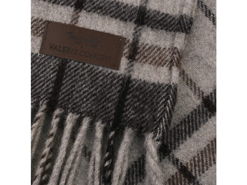 Плед Marzotto x Valerie Concept ANDES 1010, серый, черный