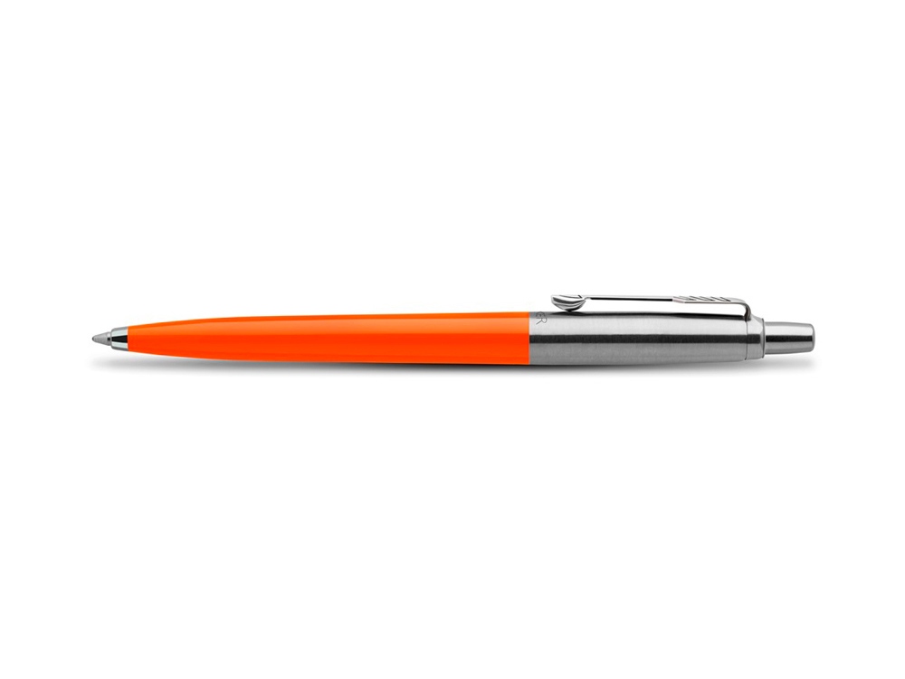 Шариковая ручка Parker Jotter ORIGINALS ORANGE CT, стержень: M blue ЭКО-УПАКОВКА, оранжевый, серебристый