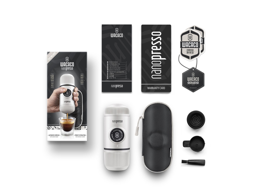Ручная мини-кофемашина (WACACO Nanopresso) WCCCHWH (Ручная мини-кофемашина цв. Chill White), белый