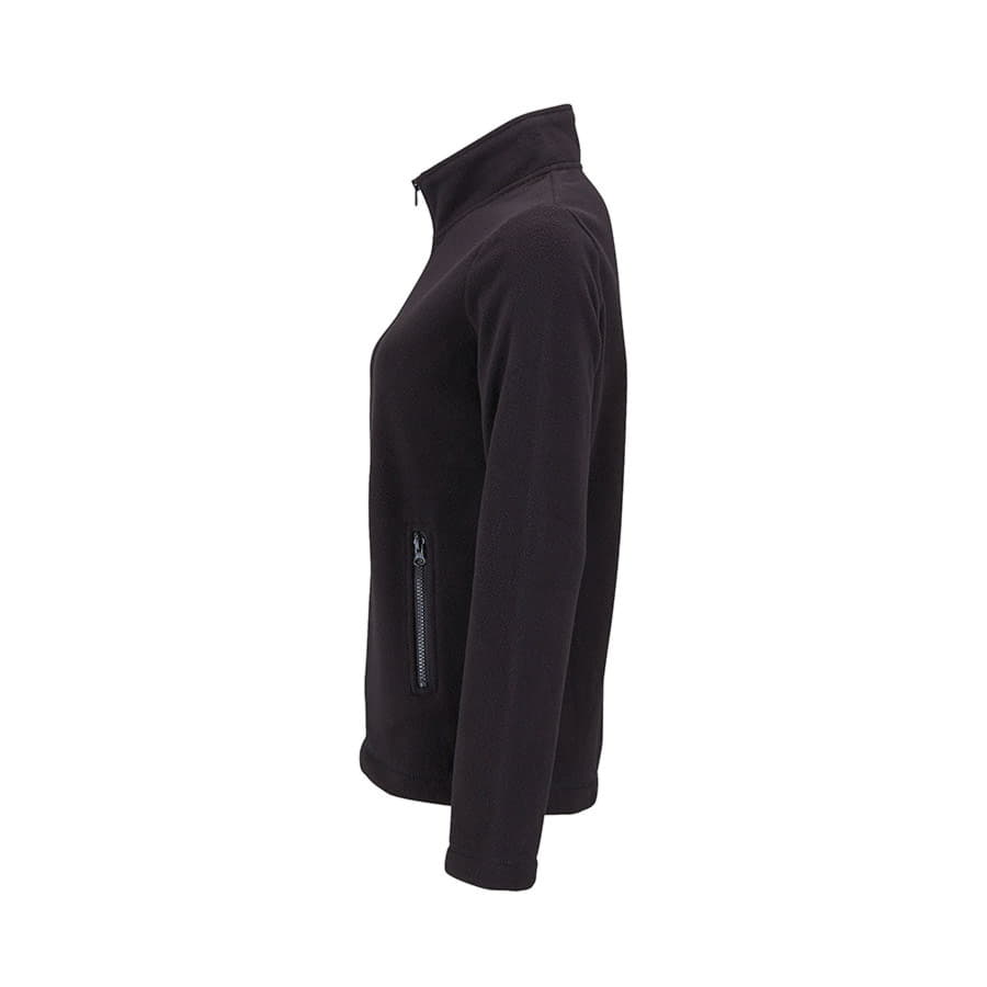 Толстовка на молнии женская NORMAN WOMEN, черный, 100% п/э, 220 г/м2