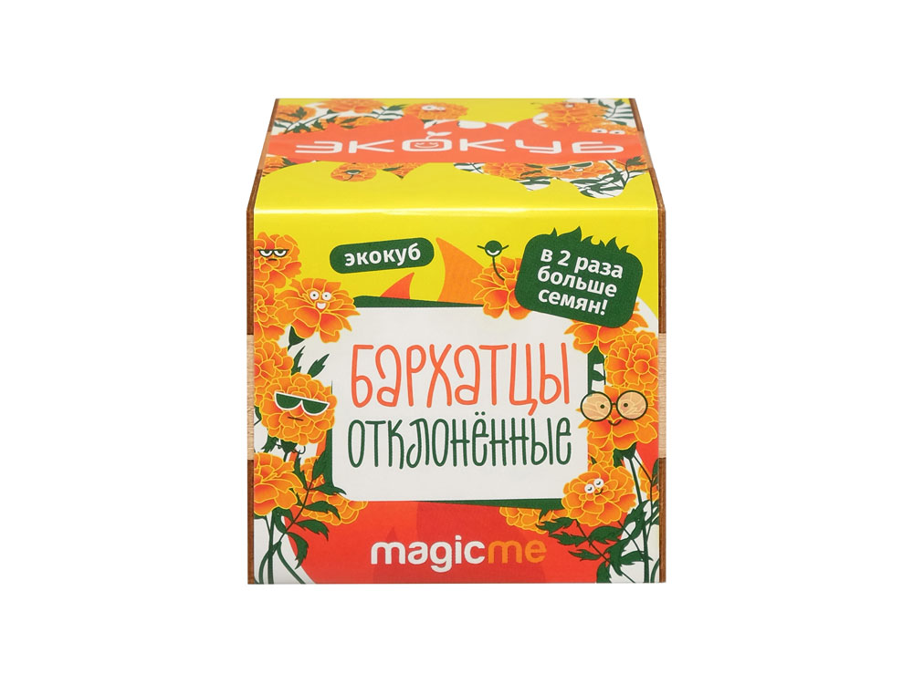 Набор для выращивания Экокуб Magicme Бархатцы, желтый