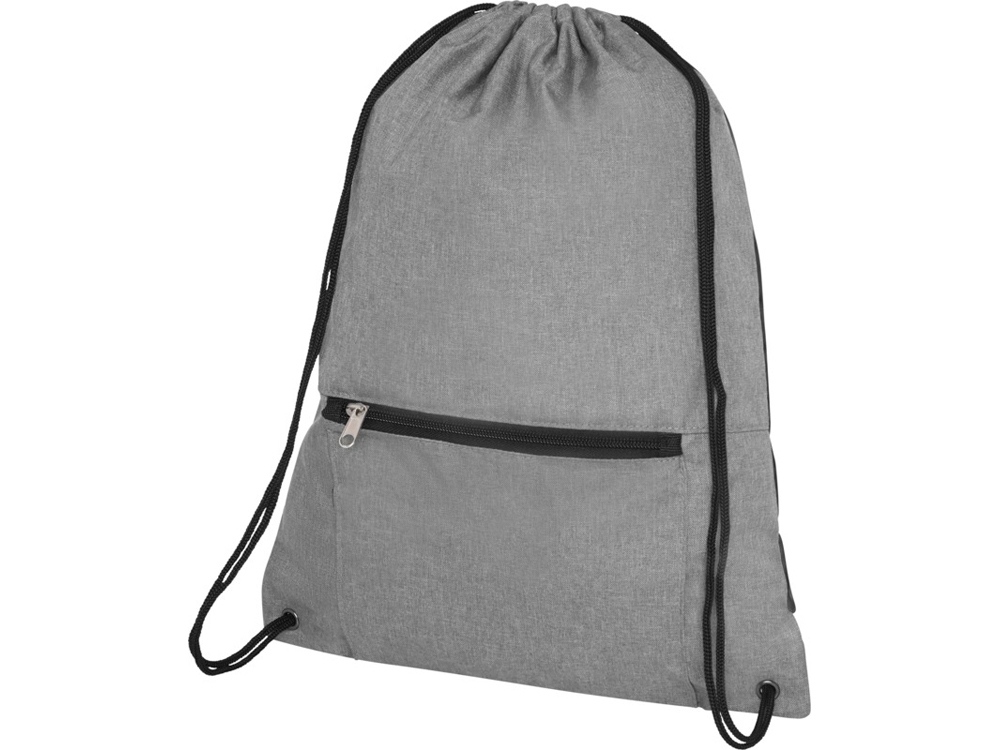 Складной рюкзак со шнурком Coss, heather medium grey, серый