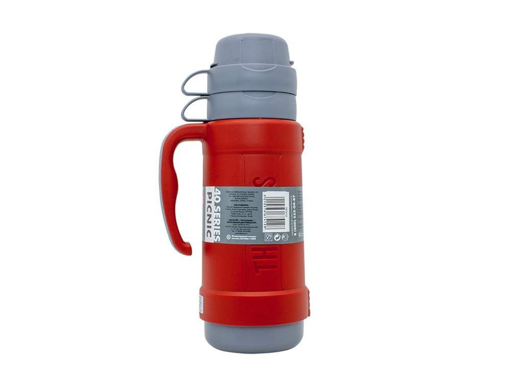 Термос со стеклянной колбой тм THERMOS PICNIC 40 Series Red 1,0L, красный