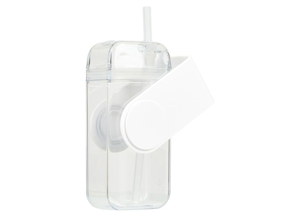 Бутылка для воды JUICY DRINK BOX, белый, прозрачный, белый