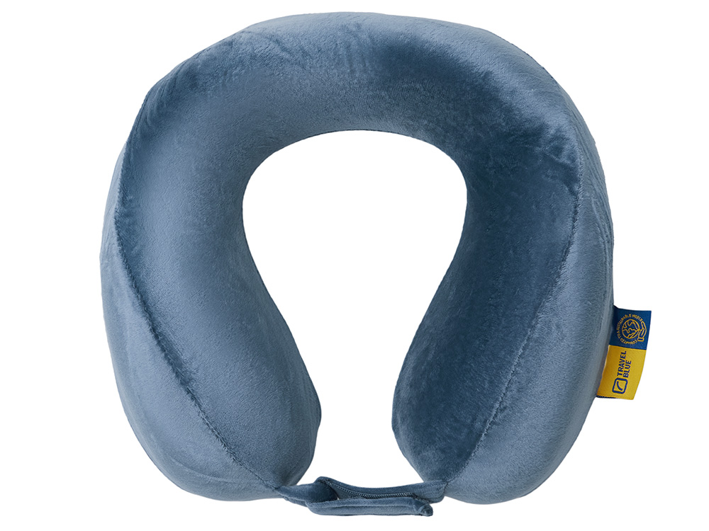 Подушка для путешествий с эффектом памяти Travel Blue Tranquility Pillow, увеличенная (212), цвет синий, серый
