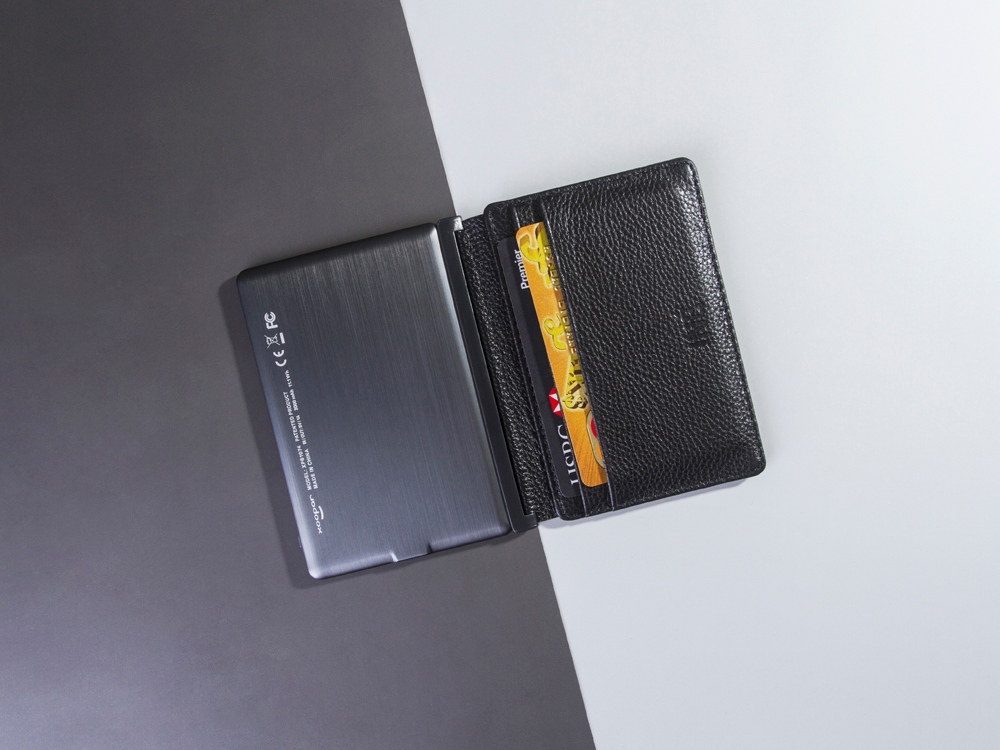 Портмоне с зарядным устройством INE, 4000 mAh, черный