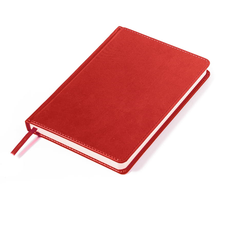 Ежедневник недатированный CAMPBELL, А5, красный, белый блок
