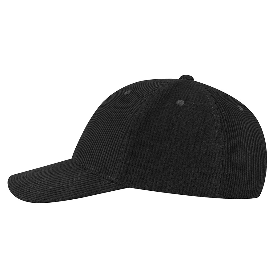 Бейсболка "CORDY-S", заст. на лип, 6 клин, чёрный, 100% перераб. полиэстер, 230 г/м2