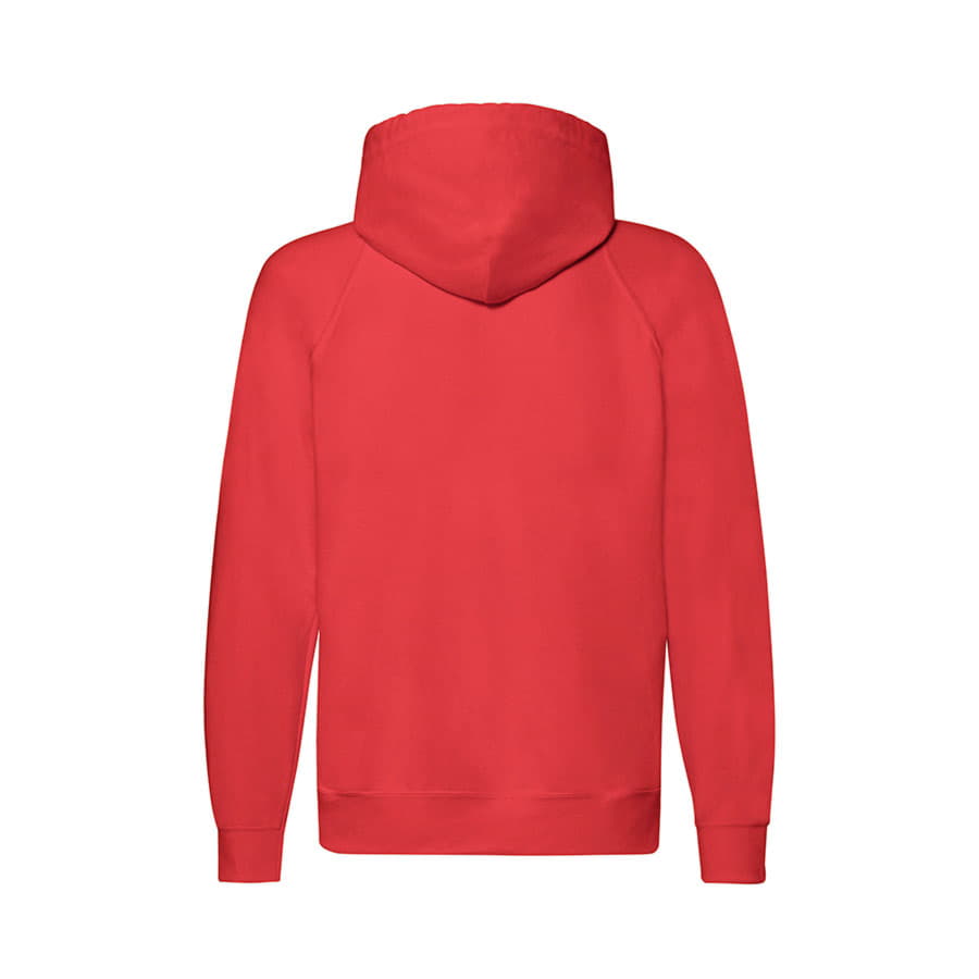 Толстовка без начеса "Lightweight Hooded Sweat", красный, 80% х/б 20% полиэстер, 240 г/м2