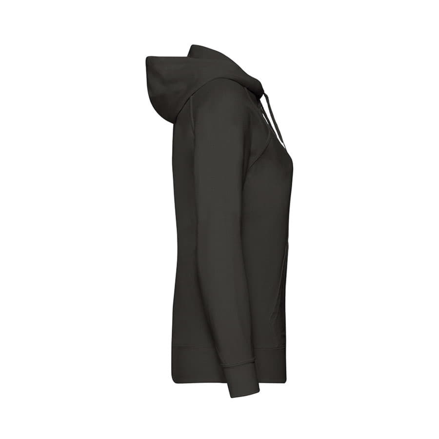 Толстовка без начеса "Ladies Lightweight Hooded Sweat", черный, 80% х/б 20% полиэстер, 240 г/м2